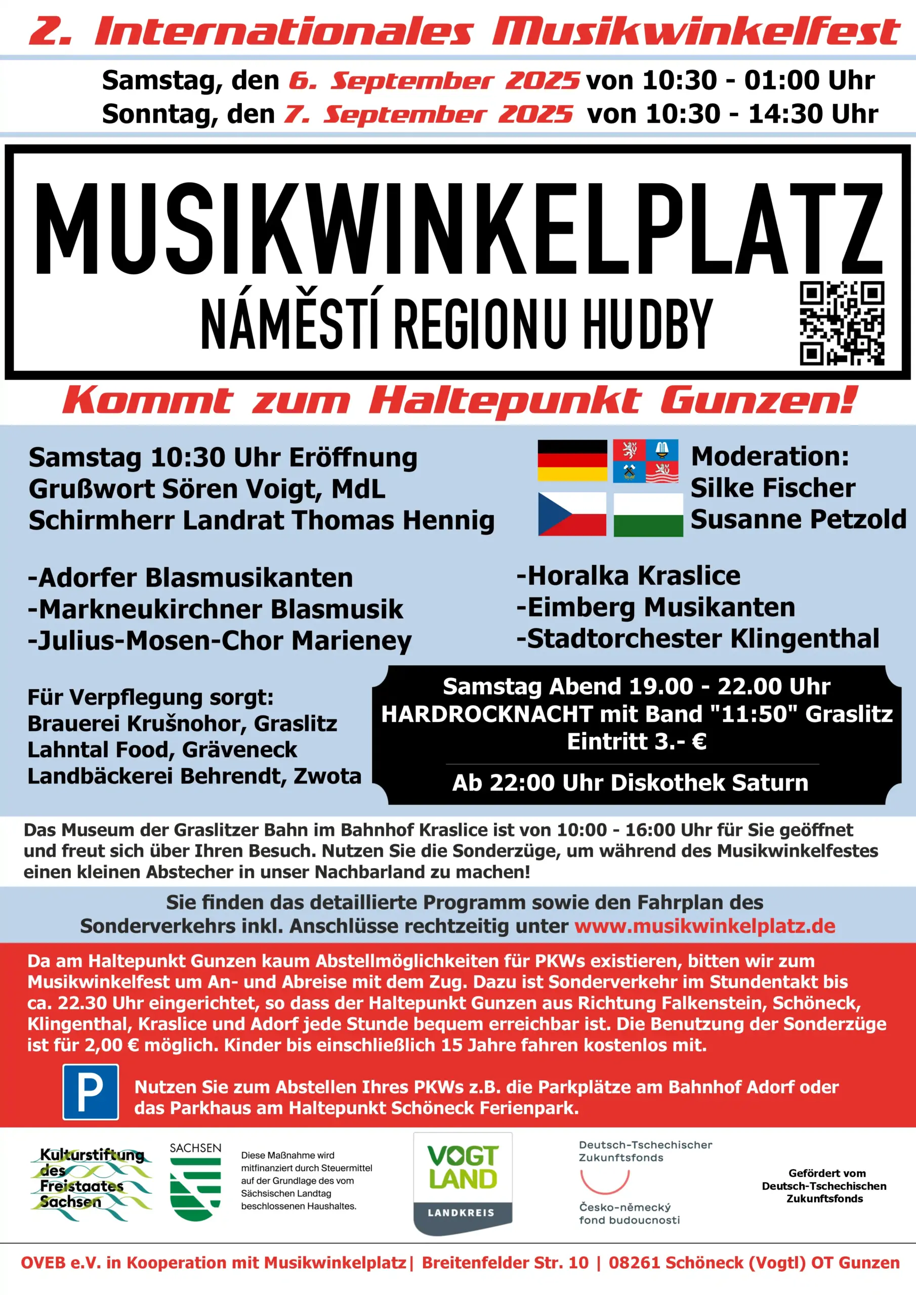 Internationaler Musikwinkelexpress 25 Jahre Wiedereröffnung Klingenthal-Kraslice